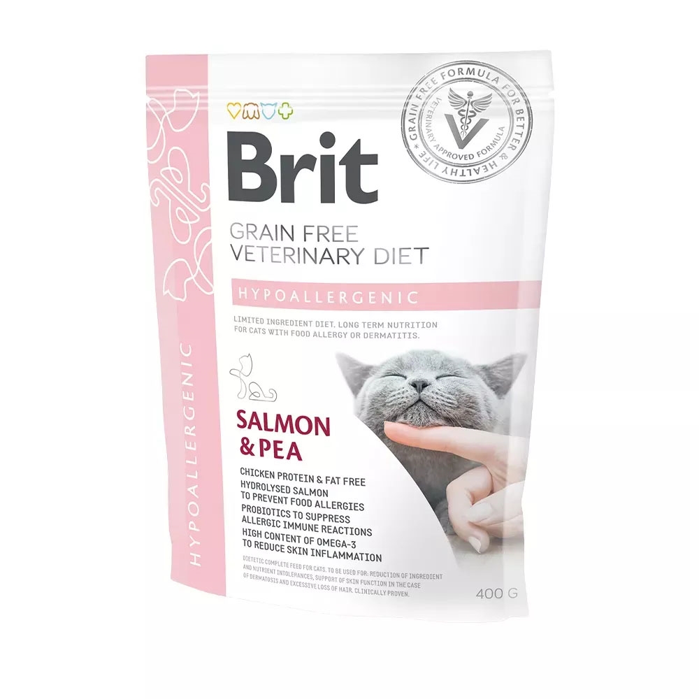 Brit Veterinary Diet Grain Free Kattefoder Hypoallergenic 400g