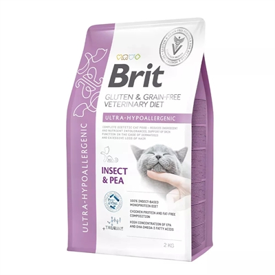 Brit Veterinary Diet Grain Free Kattefoder Ultra Hypoallergenic 2 Kg