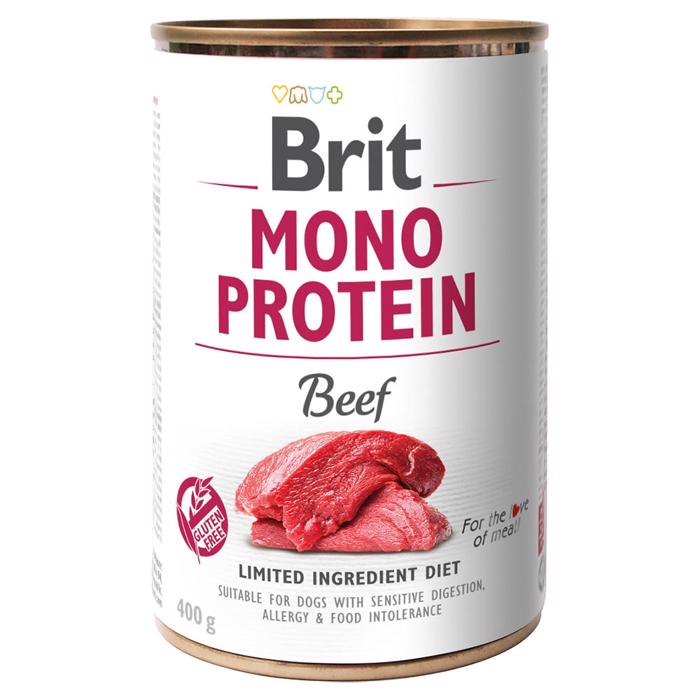 Brit Mono Protein Vådfoder Til Hunden med Okse 400gr