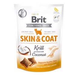 Brit Functional Snack Skin Coat Krill og Kokos STORKØB 10 POSER af 150g