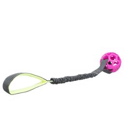 Trixie Bungee Tugger Ball Kastereb Med Pink Bold Grey Reb