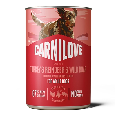 Carnilove Hundepaté med Kalkun, Rensdyr & Vildsvin 400g
