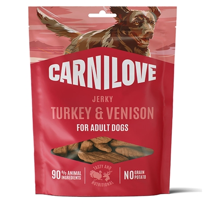 Carnilove Jerky Turkey & Venison Fillet ProteinBar Med Kalkun & Vildt 100g