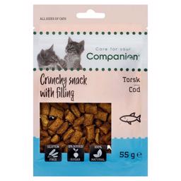 Companion Cat Crunchy Snack With Filling Torsk 55g