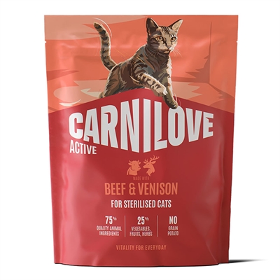 Carnilove Active Kattefoder Til Steriliserede med Okse & Vildt 400g