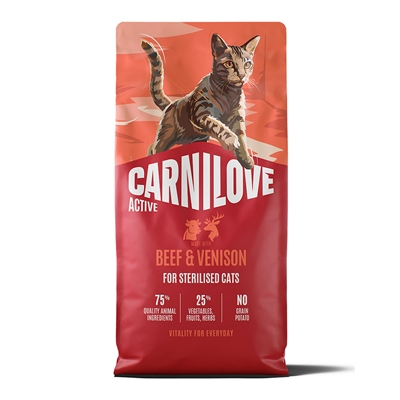 Carnilove Active Kattefoder Til Steriliserede med Okse & Vildt 6 Kg