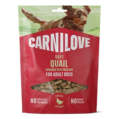 Carnilove Dog Soft Snack Vagtel og Oregano 200g