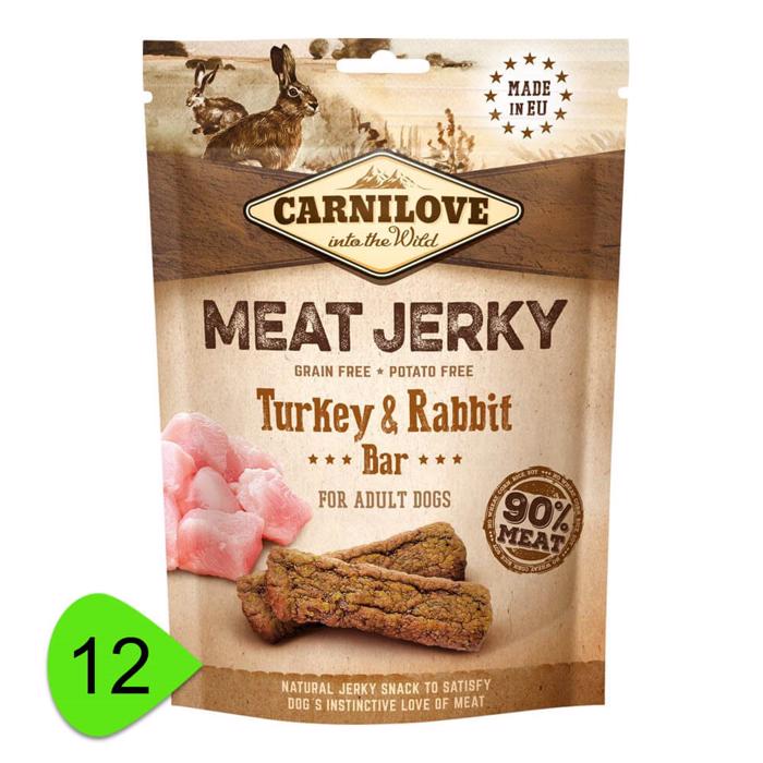 Carnilove Jerky Turkey & Rabbit ProteinBar Med Kalkun & Kanin STORKØB