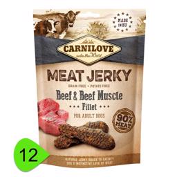 Carnilove Jerky Beef & Beef Muscle Fillet ProteinBar Med Oksebøf STORKØB