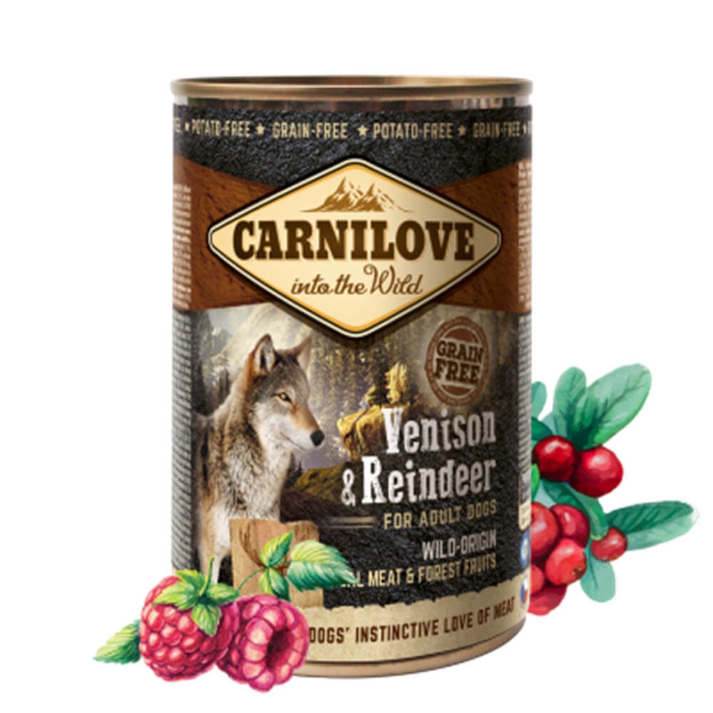 anspændt I tide Stien Carnilove Into The Wild Vådfoder Venison & Reindeer 400g