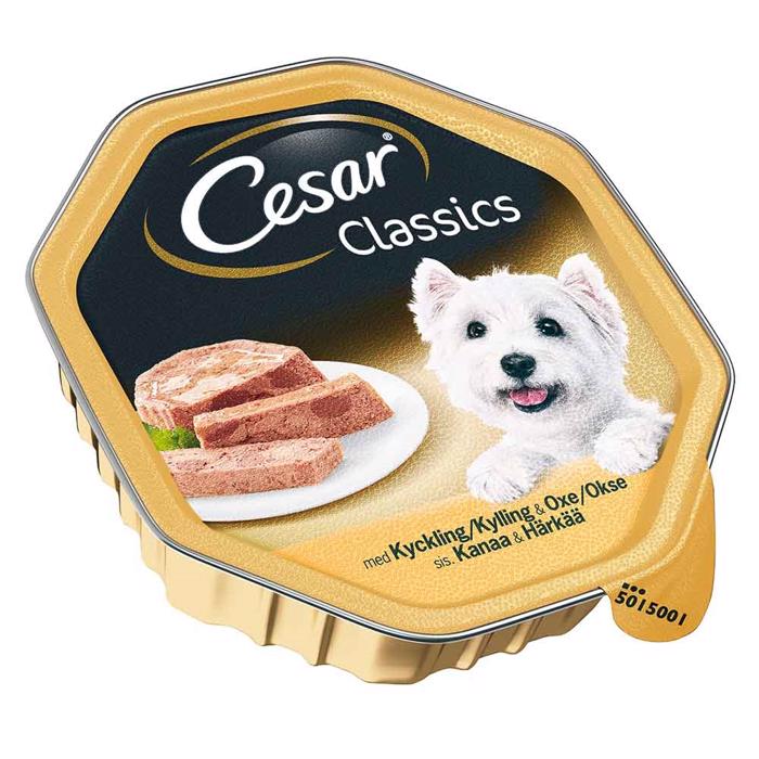 Cesar Classic Paté til Hunden med Kylling & Okse 150g