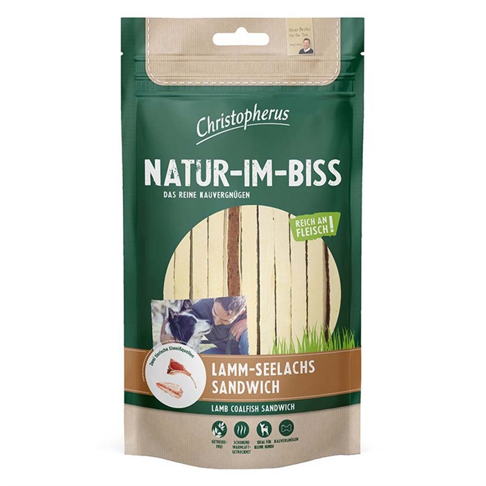 Christopherus Natur-im-biss Bløde Sandwich Stænger med Lam & Sejfisk 70g