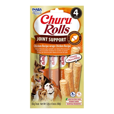 Churu Dog Rolls Joint Support Bløde Godbidder med Kylling