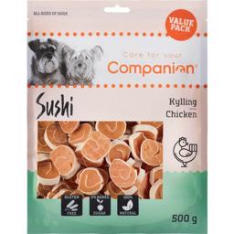 Companion Sushi Snack Ruller Med Kylling Til Hunden VALUEPACK 500g