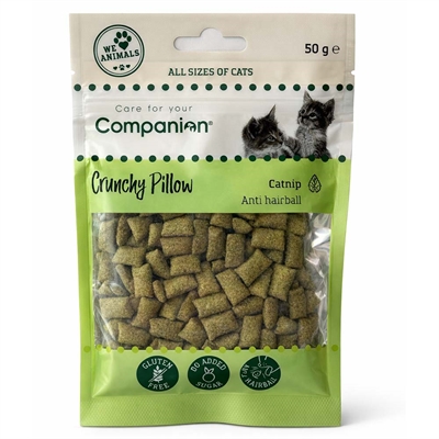 Companion Crunchy Pillow med Katteurt & Kattegræs 50g