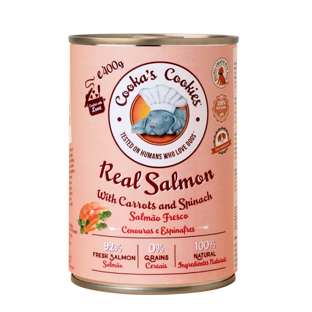 Cookas Cookies Paté Til Hunden Real Salmon 400g