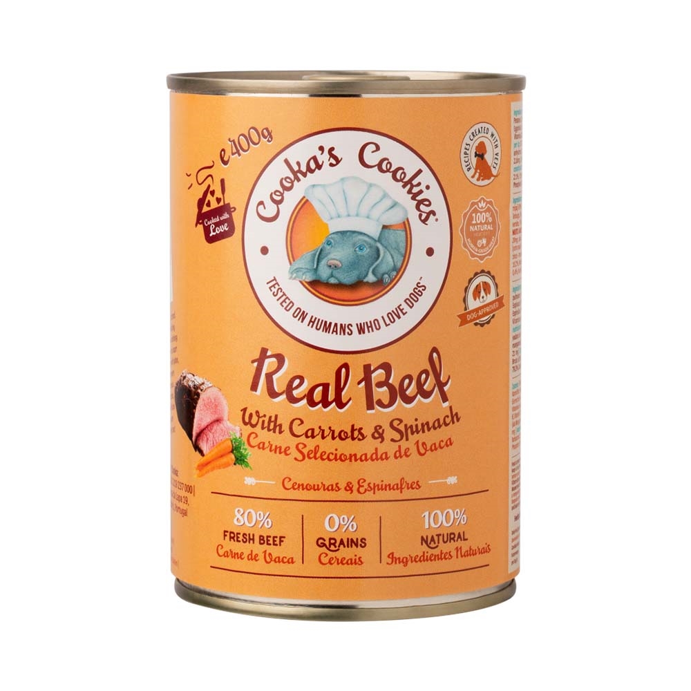 Cookas Cookies Paté Til Hunden Real Beef 400g