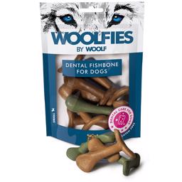 Woolfies by Woolf Dental Fishbone SMALL Hundens Snack Tandbørste - DATOVARER