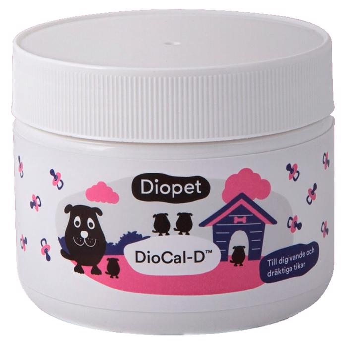Diopet DioCal-D Fodertilskud til Hunden med Calcium og Vitamin D 150g