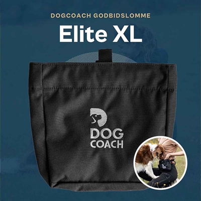 DogCoach Godbidslomme Elite XL Black Perro