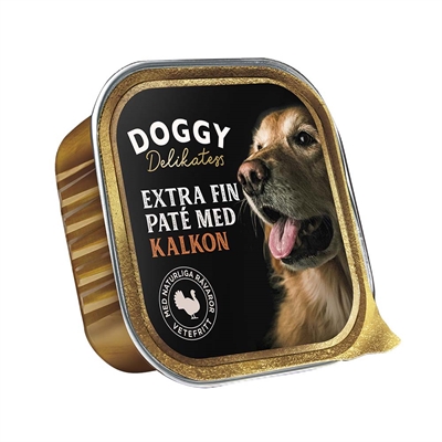 Doggy Delikatess Extra Fin Paté med Kalkun 150g