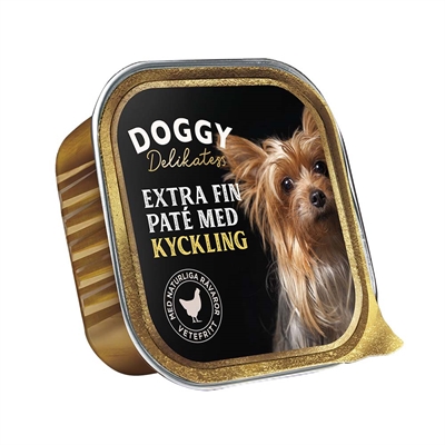 Doggy Delikatess Extra Fin Paté med Kylling 150g
