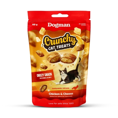 Dogman Crunchy Kattegodbidder Cheezy 60g