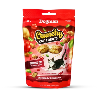 Dogman Crunchy Kattegodbidder Sterilized 60g