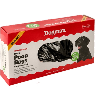 Dogman Hundeposer Til Høm Høm Value Packbox Extra Tykke 300stk