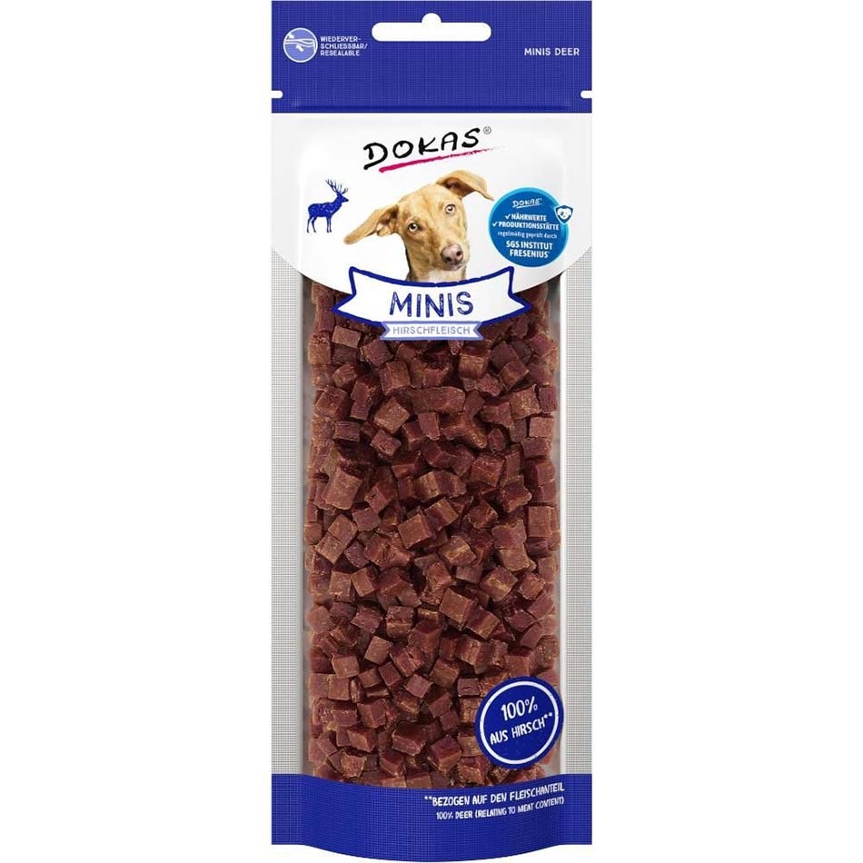 Dokas Minis Bittesmå Hunde Godbidder Med Krondyr 60g