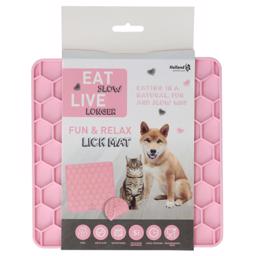 Eat Slow Live Longer Fun & Relax Lick Mat Slikkemåtte Med Dutter Pink