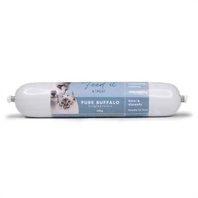 Feed It & Treat Skærefast Pølse med Bøffel 400g