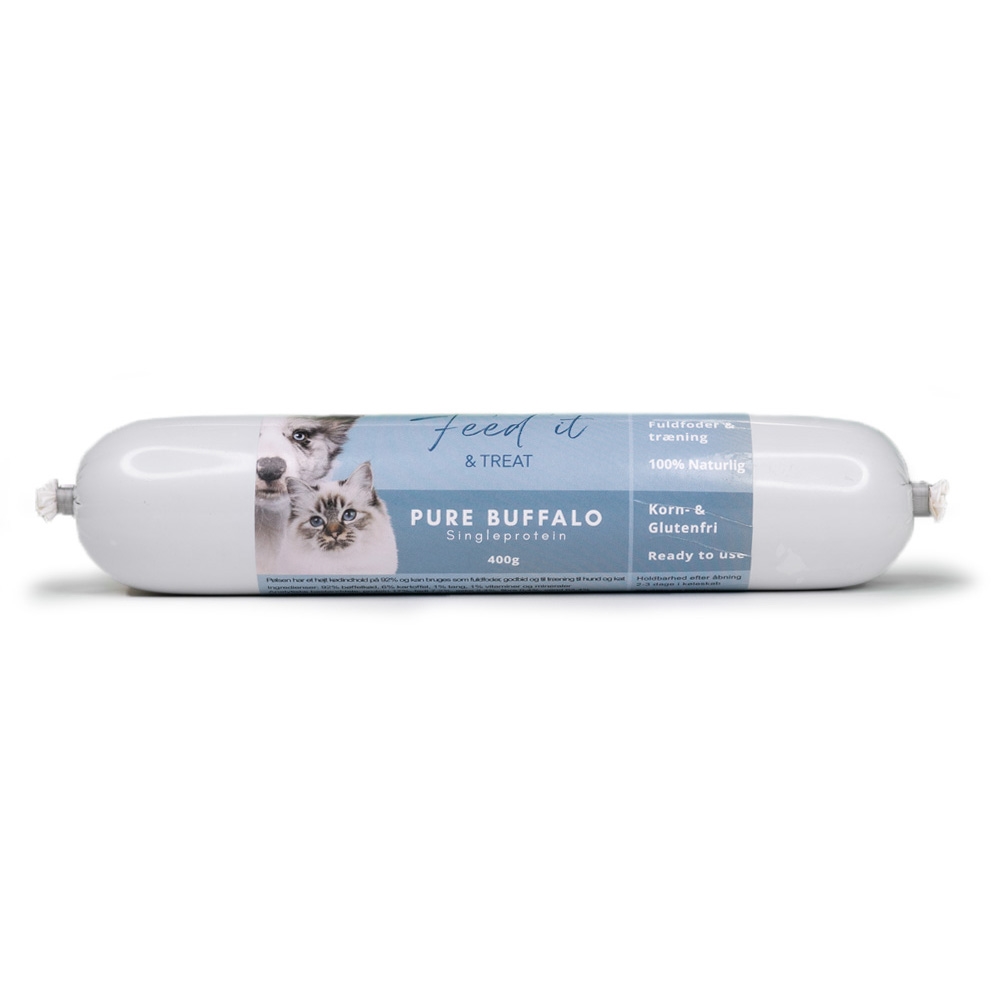 Feed It & Treat Skærefast Pølse med Bøffel 400g