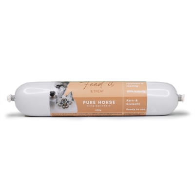Feed It & Treat Skærefast Pølse med Hest 400g
