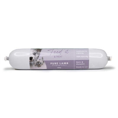 Feed It & Treat Skærefast Pølse med Lam 400g