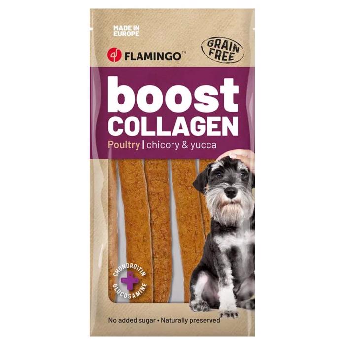 Flamingo Boost Collagen Poutry Pølser Til Hunden 600g