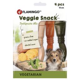 Flamingo Veggie Snack Vegetarian ToothPaste Mix 4 Stk