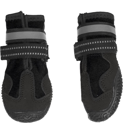 Hundesko Model GLEA Sorte Med Skridsikker Sål & Refleks