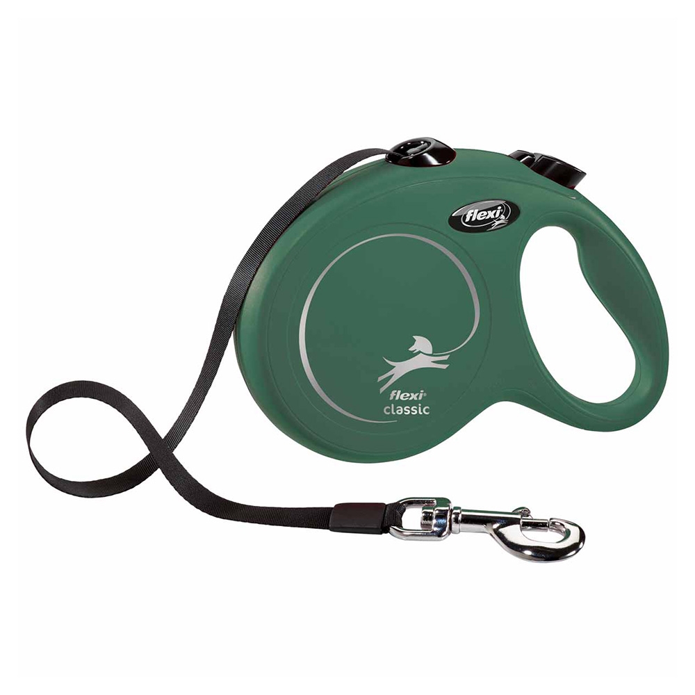 Flexi New Classic Bånd Line Olive L 5 Meter Max 50 Kg