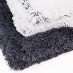 Fluffy Sofa Tæppe Til Hunden Blødt & Lækkert Koksgrå 100x70 cm