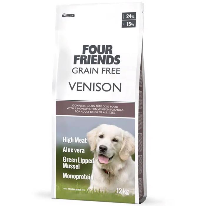 Four Friends Grain Free Tørfoder til Hunden Venison 12 Kg