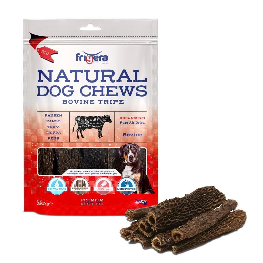 Frigera Natural Dog Chews Bovine Tripe Oksekallun 250g