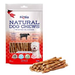 Frigera Natural Dog Chews Twisted Bladder Naturligt Tørret Snoet Okseblære 100g