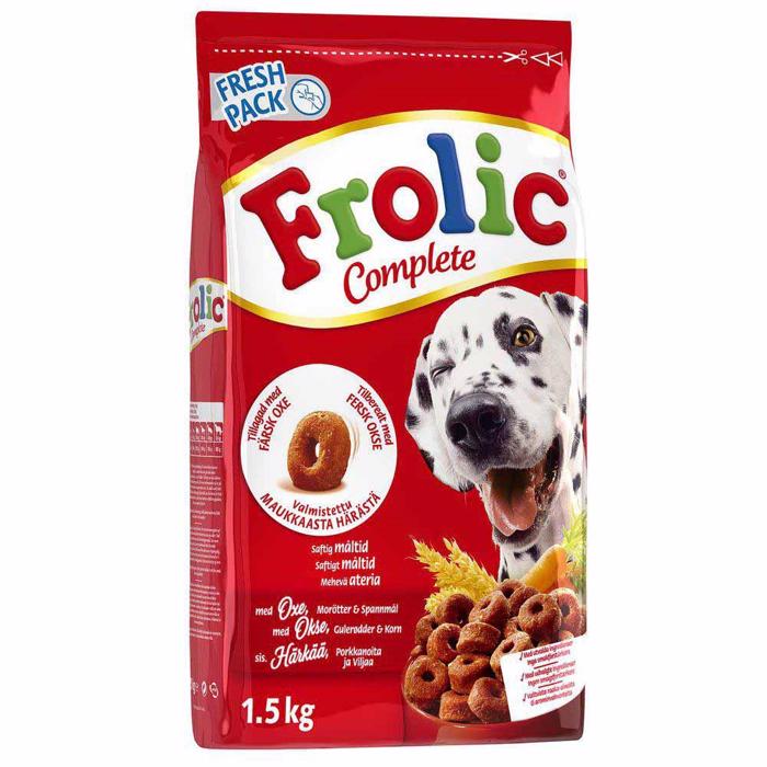 Frolic Complete Tørfoder med Okse, Gulerødder og Korn 1,5 Kg