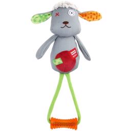 GiGwi Plush Friendz Sheep Hundelegetøj Med Reb og Håndtag