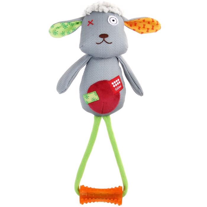 GiGwi Plush Friendz Sheep Hundelegetøj Med Reb og Håndtag