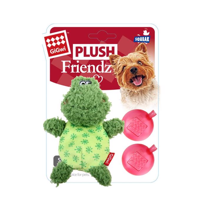 GiGwi Plush Friendz Frog Hans Emil Til Hvalp & Lille Hund