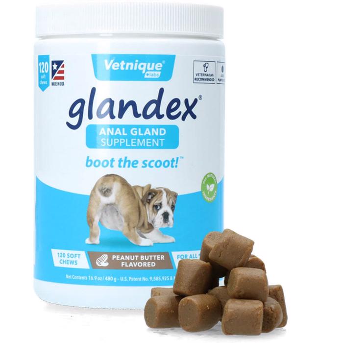 Glandex Soft Chew Fordøjelse & Naturlig Tømning af Måsen 120stk