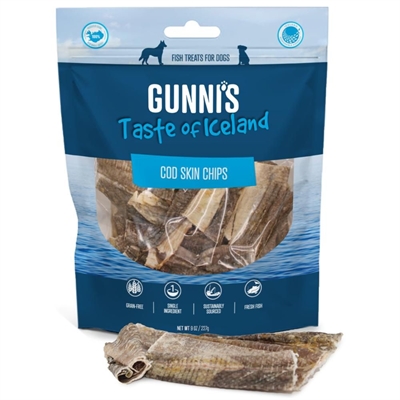 Gunni's Fiskegodbid Til Hunden Torskeskind Chips 227g