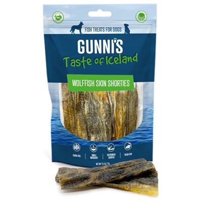Gunni's Wolffish Skin Shorties Fiske Strimler Af Ren Havkat 71g